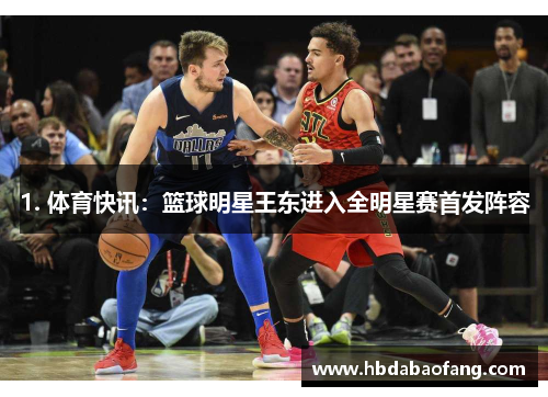 1. 体育快讯：篮球明星王东进入全明星赛首发阵容